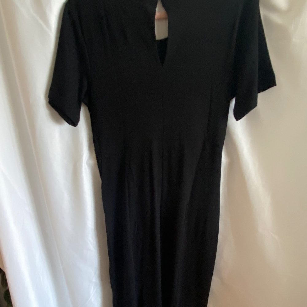 Anthropologie Daily Practice Midi Twist-Front Dress - Black - Picture 2 of 5